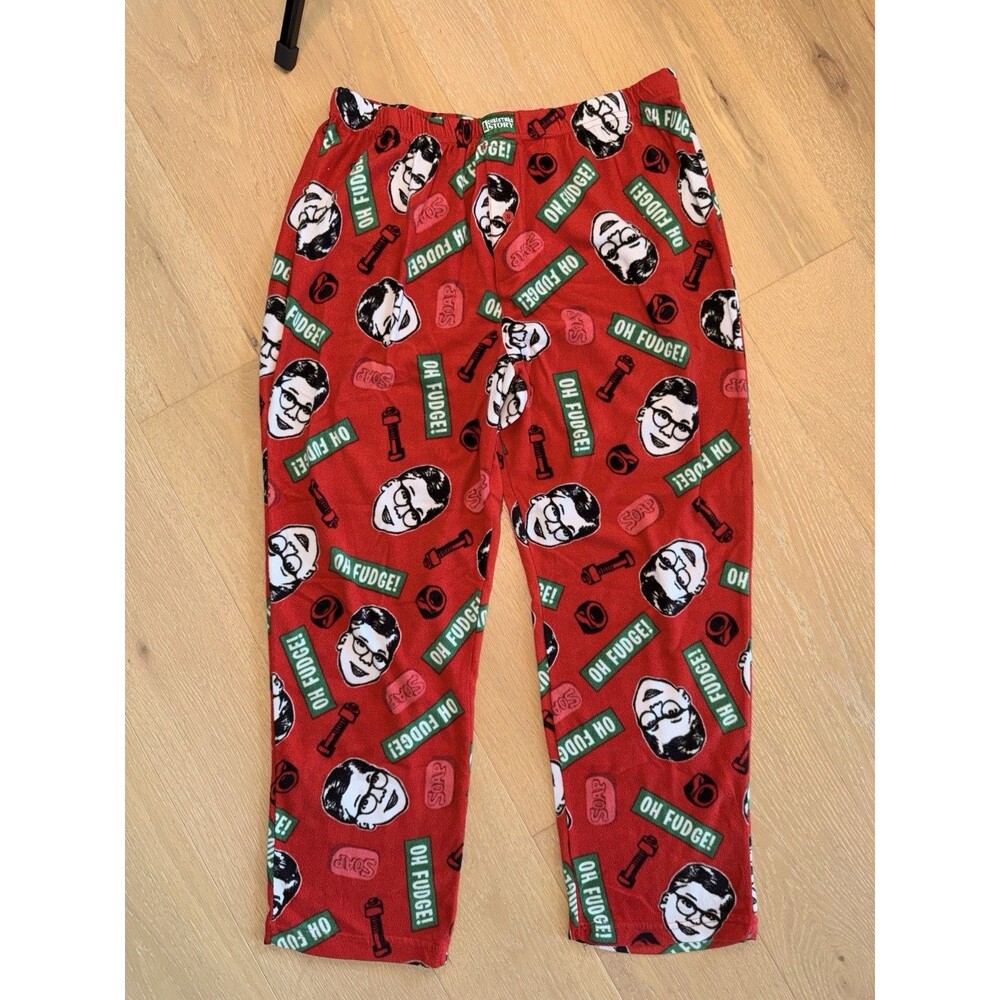 A Christmas Story Pajama Lounge Fleece Pants “Oh Fudge” Men's Extra Large (XL)